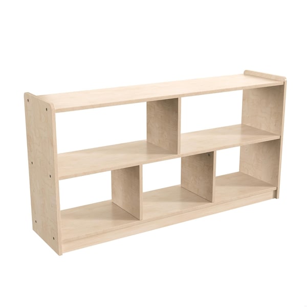 Flash Furniture Bright Beginnings Commercial Extra W 5 Section Modular Wooden Classroom Open Storage Unit, Natural MK-KE23957-GG - main